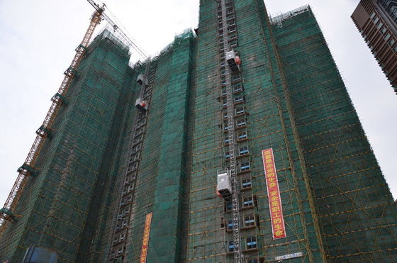 Good price Single Cage 110kw Temporary Construction Elevators 96m/Min Construction Man Lift online