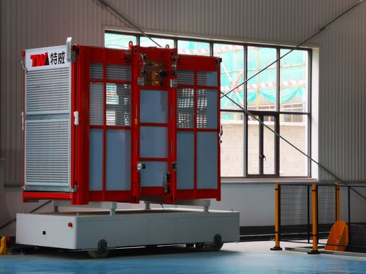 Intelligent SC200/200 58m/Min Building Material Hoist In Construction Site